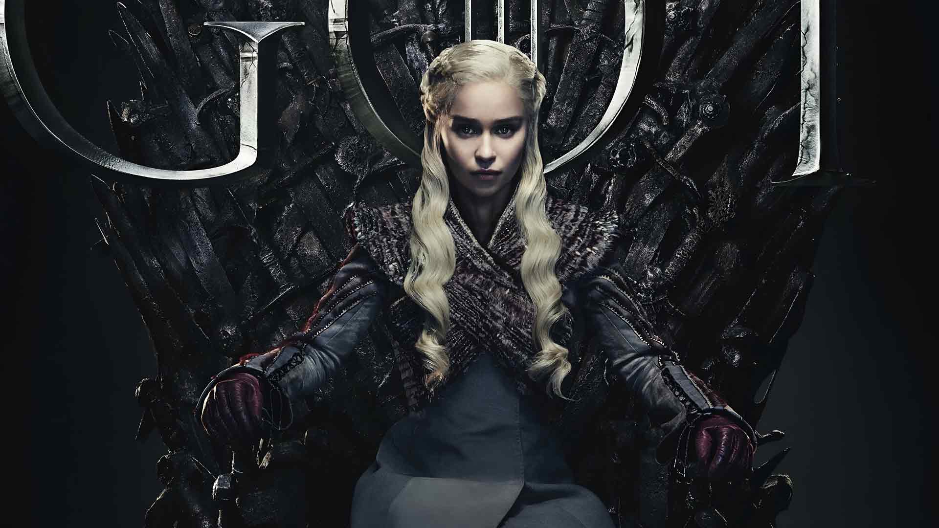 《权力的游戏》丹妮莉丝·坦格利安铁王座桌面壁纸