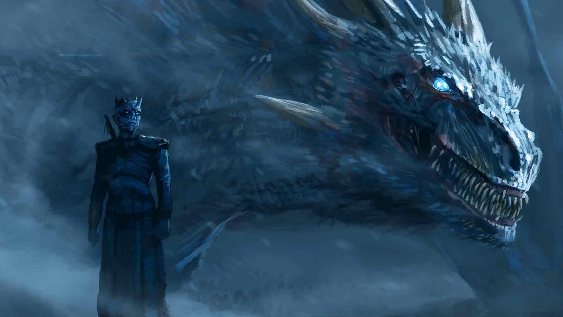 《权力的游戏》夜王冰龙韦赛利昂桌面壁纸