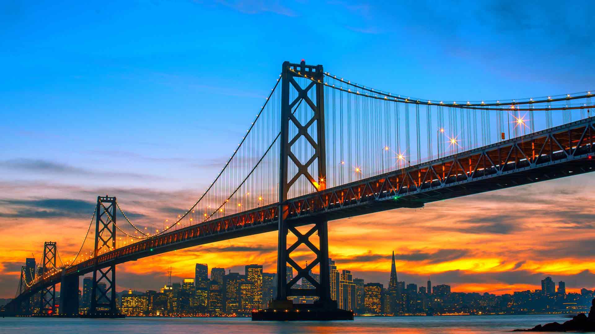 金州旧金山大桥日落夏日