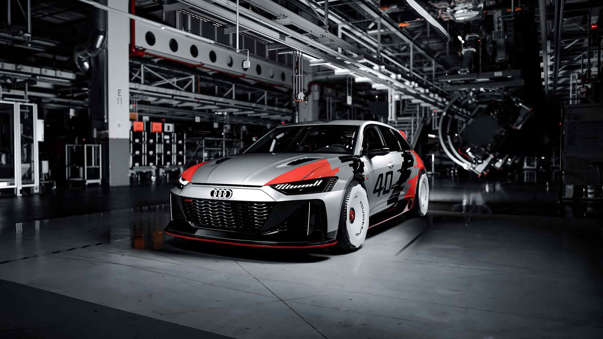 奥迪 RS6 GTO 概念车机库桌面壁纸