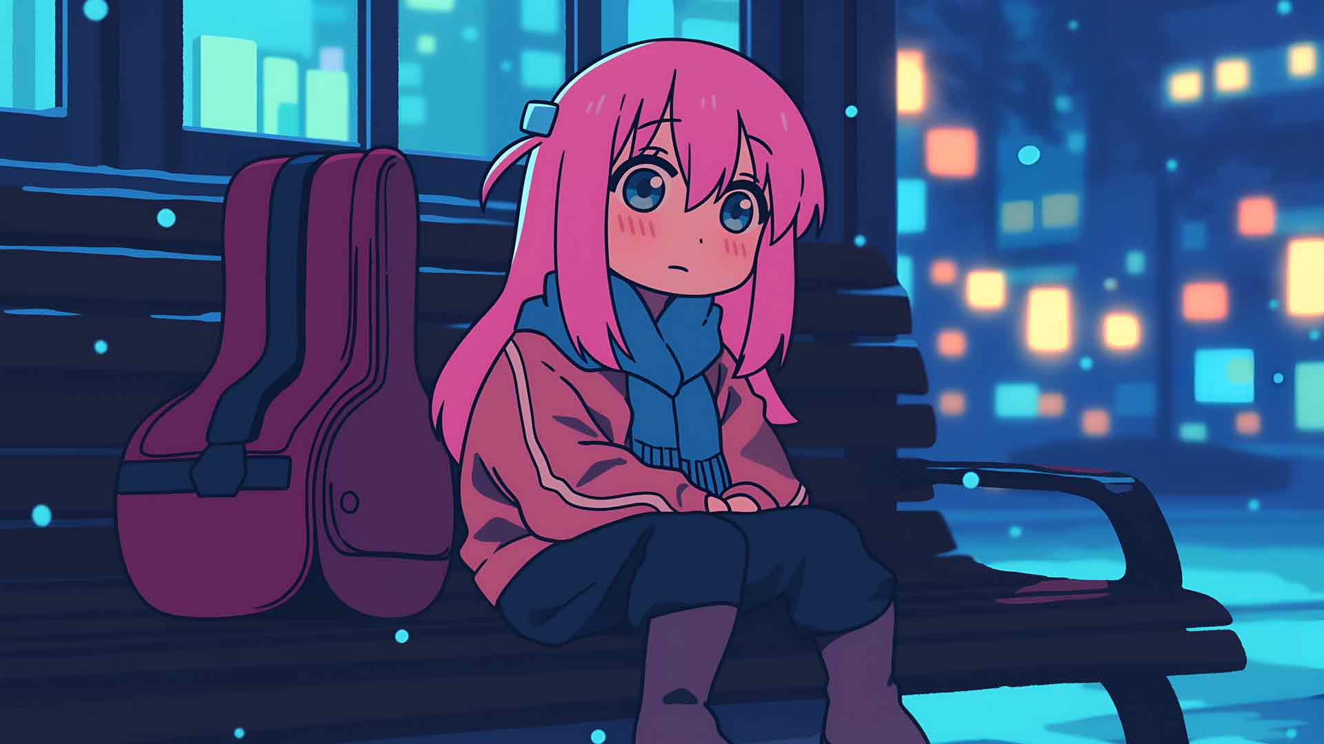 岩石小子 Hitori 冬日城市桌面壁纸