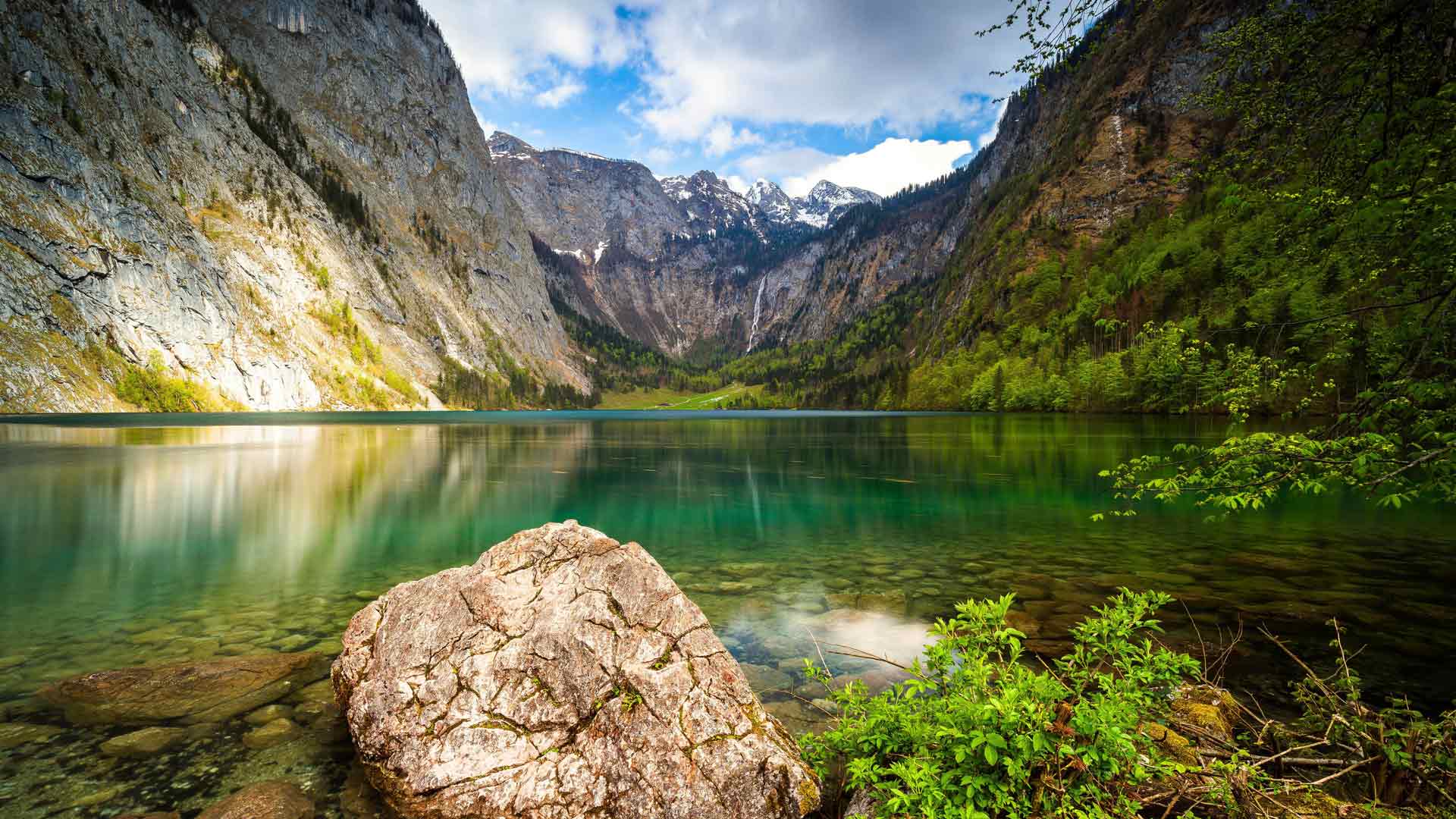 山谷岩石 德国 国王湖岸