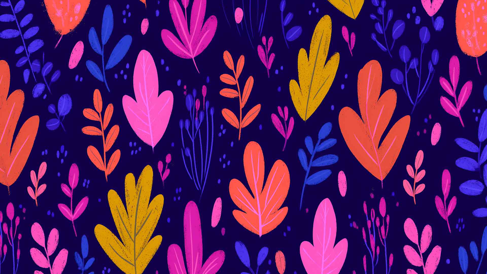 色彩缤纷的秋叶和植物桌面壁纸