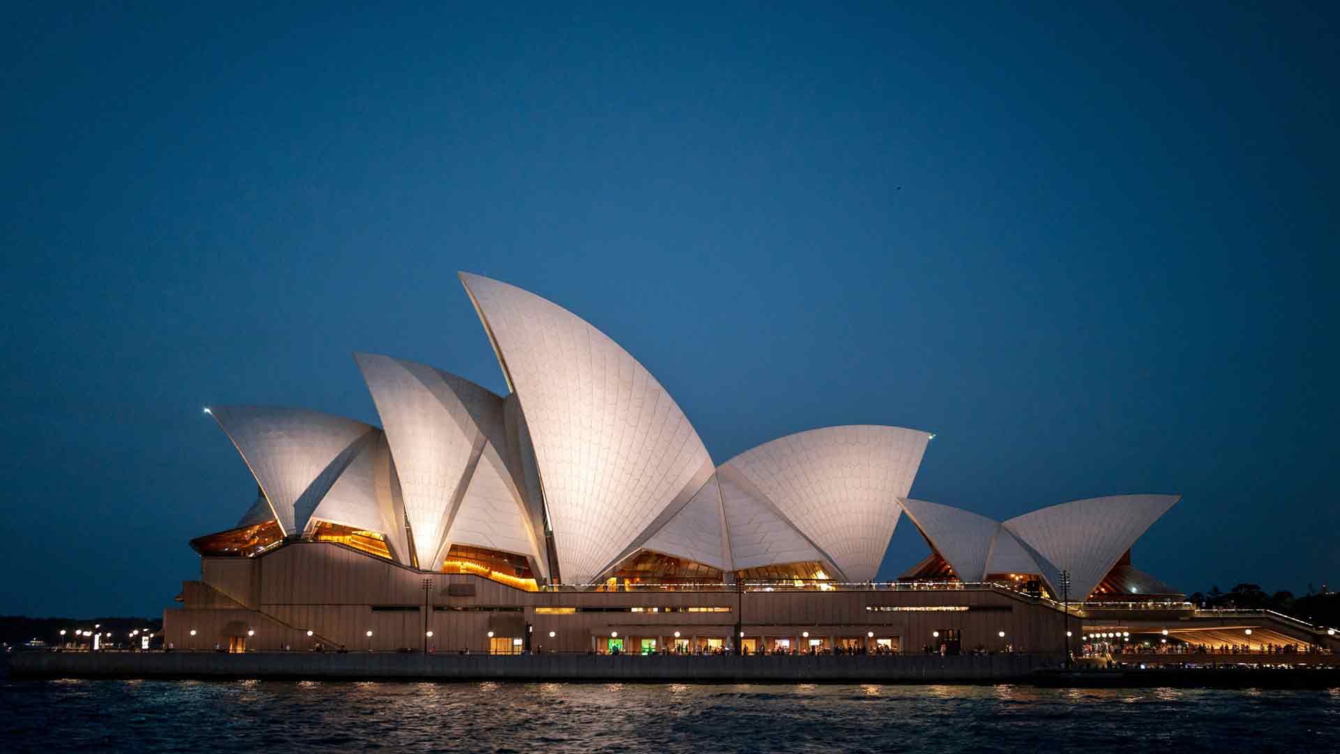 悉尼歌剧院夜景，悉尼，新南威尔士州，澳大利亚