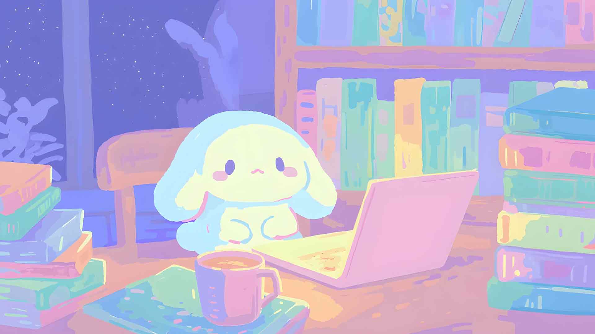 肉桂狗舒适学习笔记本电脑可爱桌面壁纸