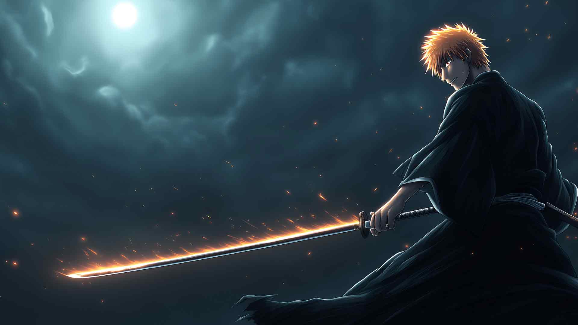 黑崎一护 月光之刃 死神桌面壁纸