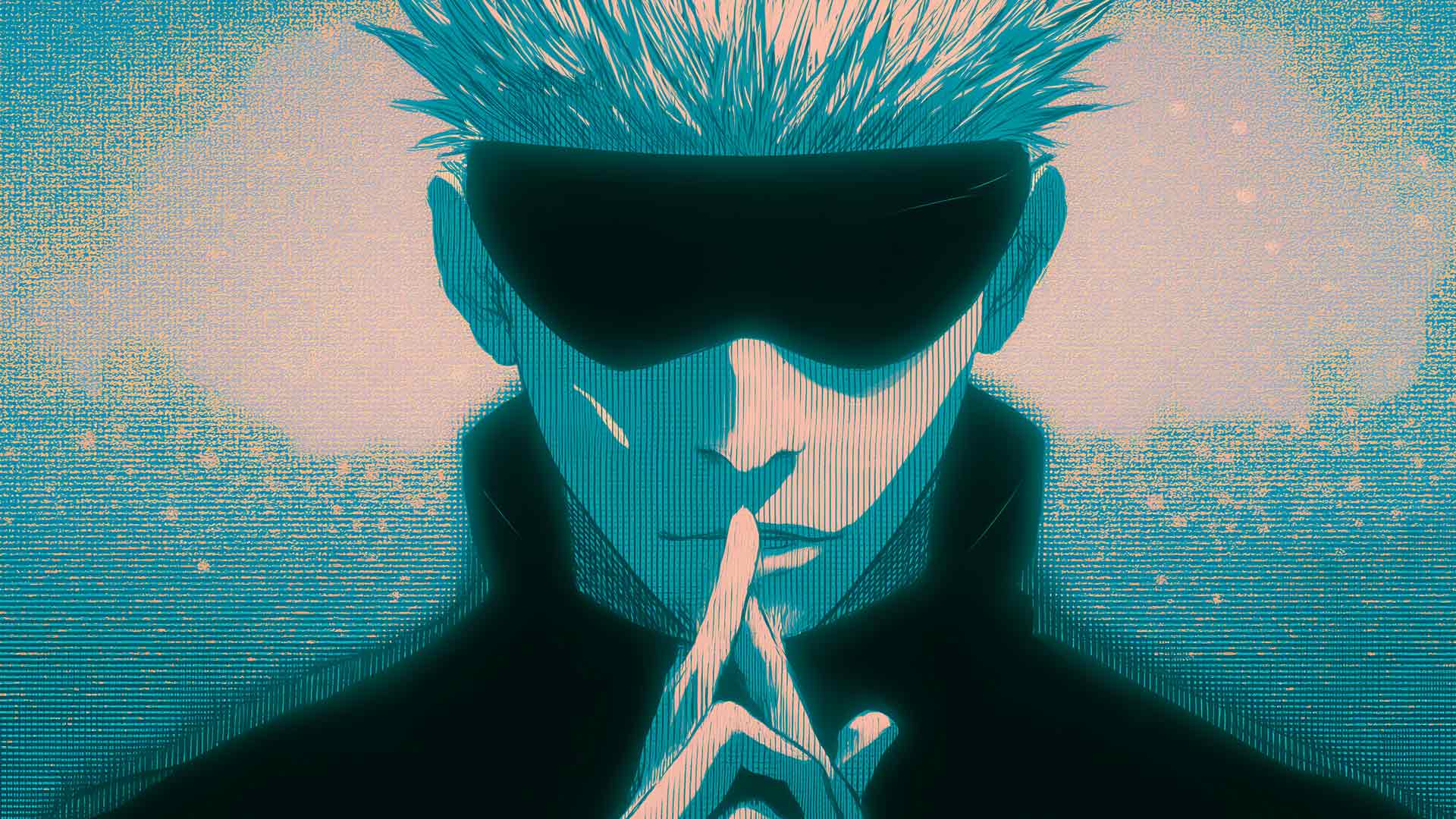 柔术回转 五条悟 Glitch 动漫桌面壁纸