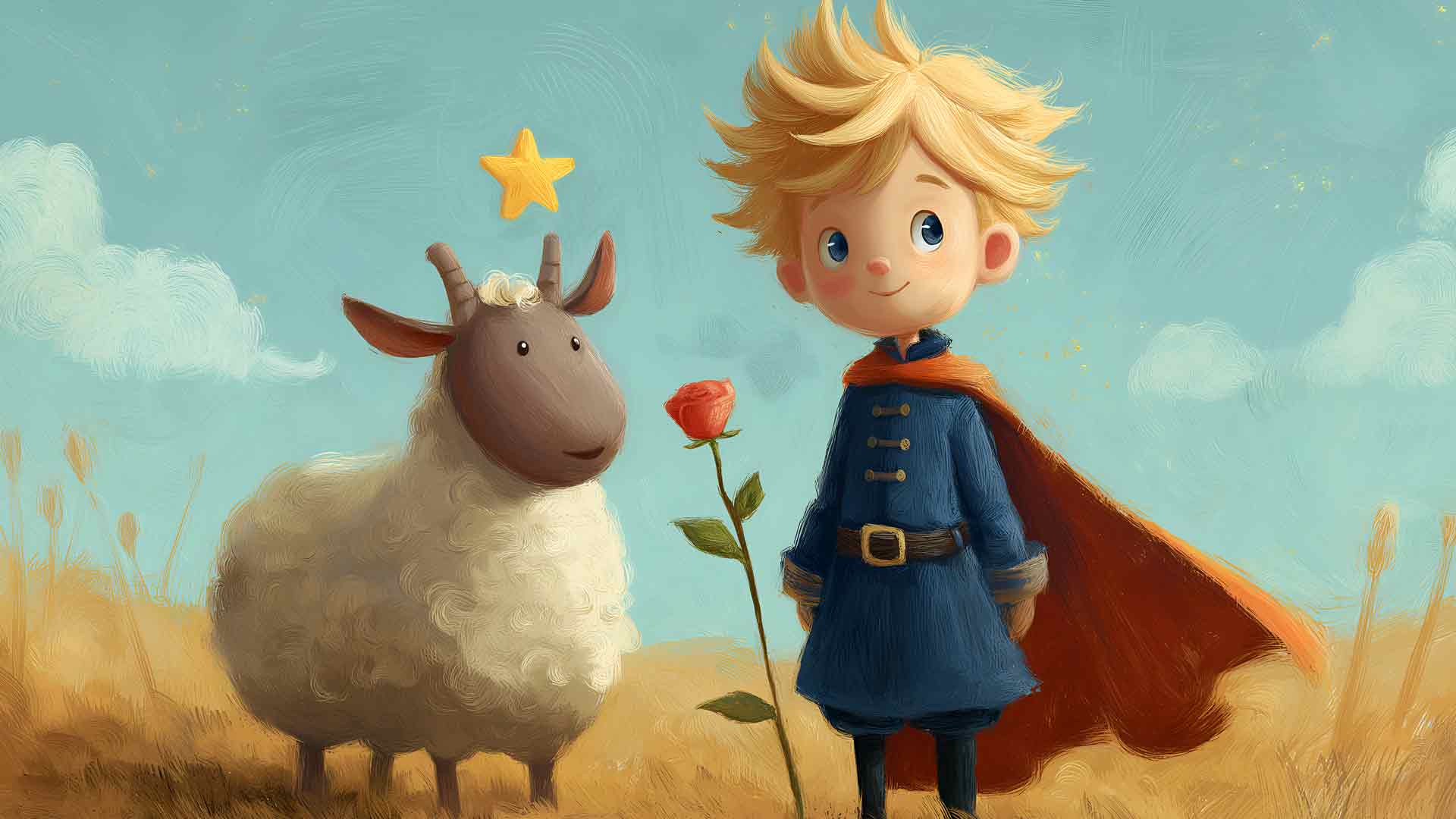 小王子绵羊奇幻桌面壁纸