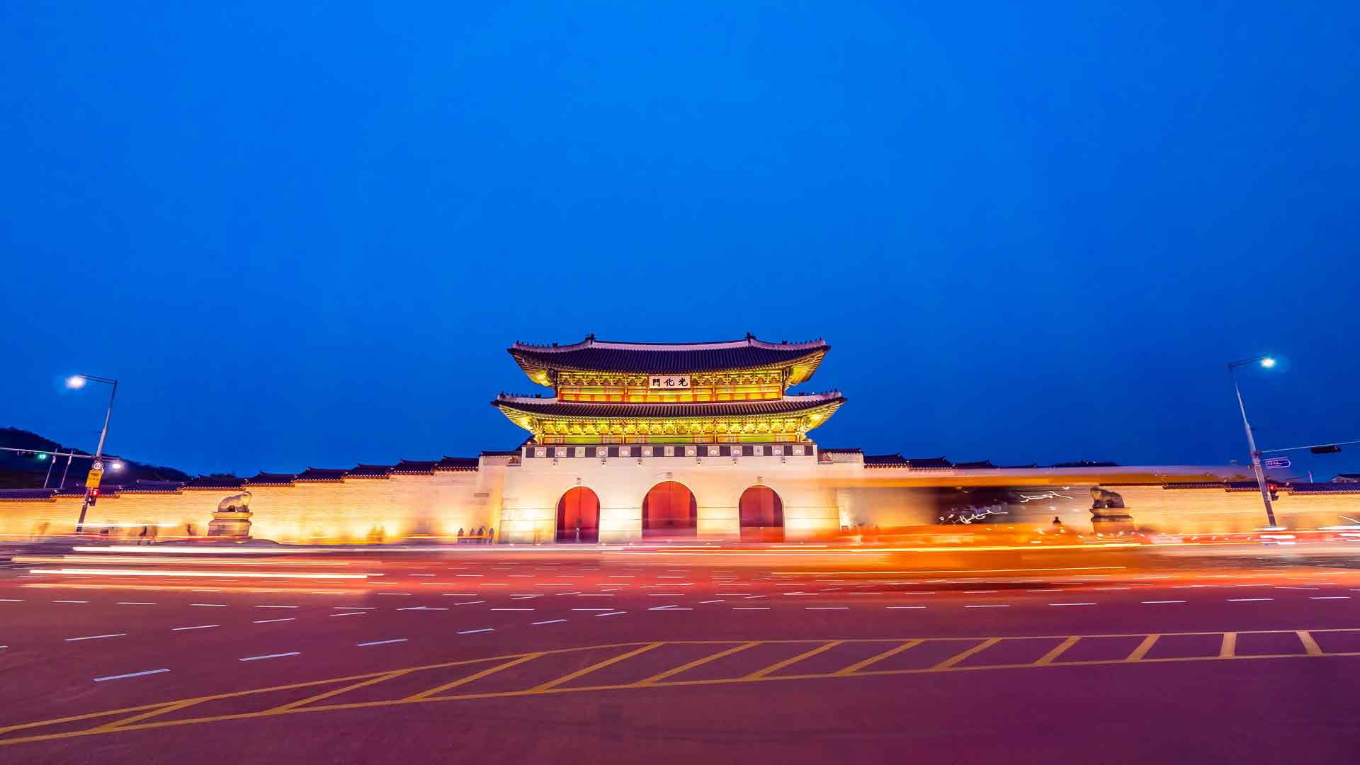 夜景建筑光化门景福宫