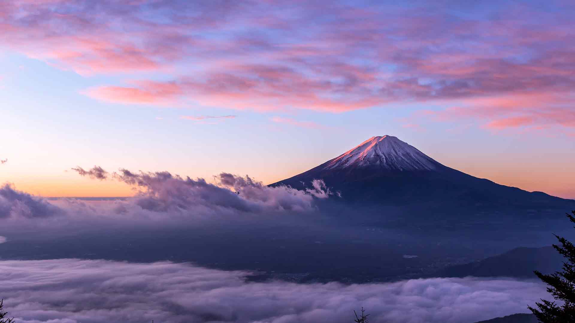本州岛上的富士山, 日本