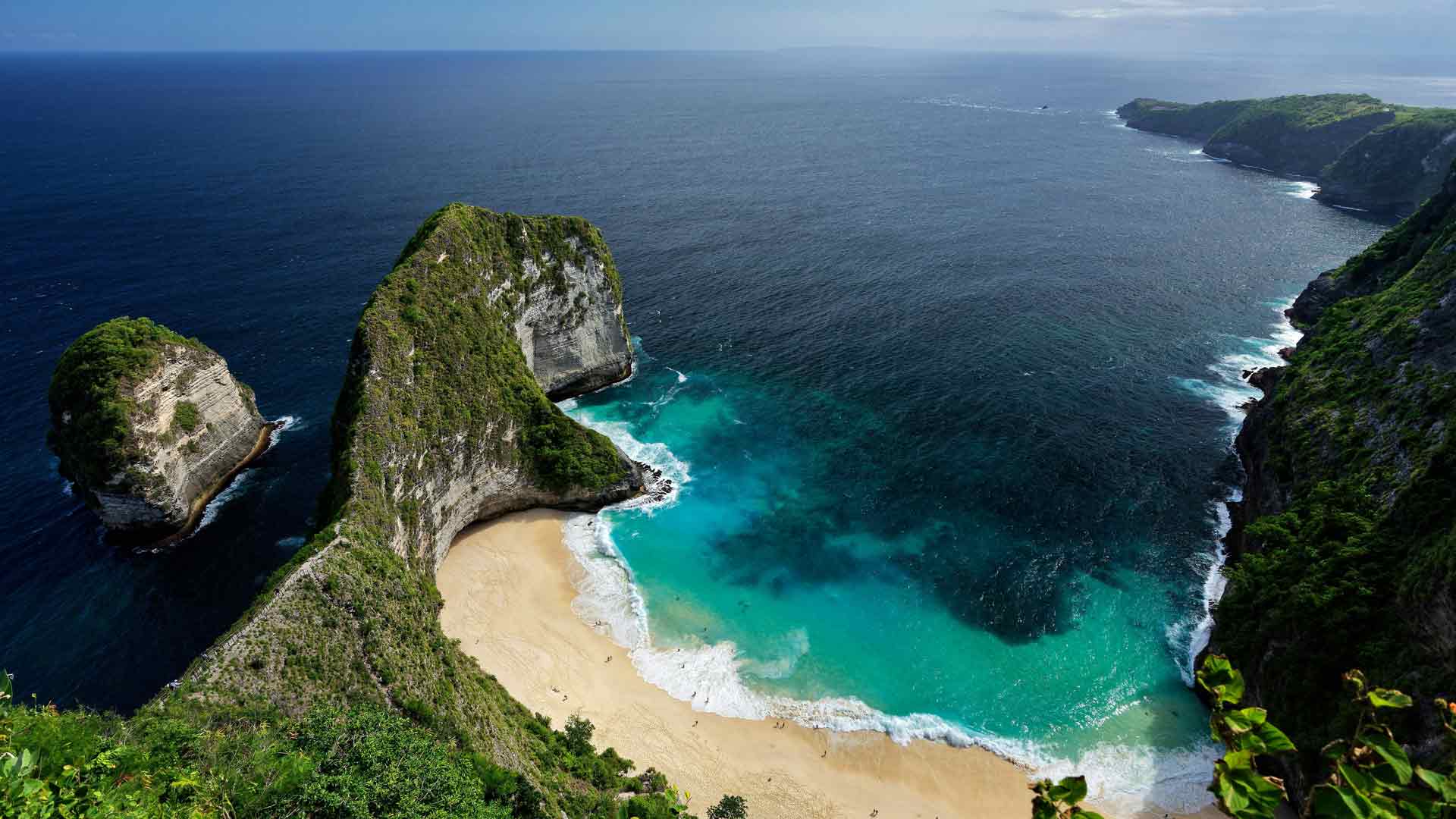 Kelingking 海滩海岸努沙佩尼达巴厘岛印度尼西亚