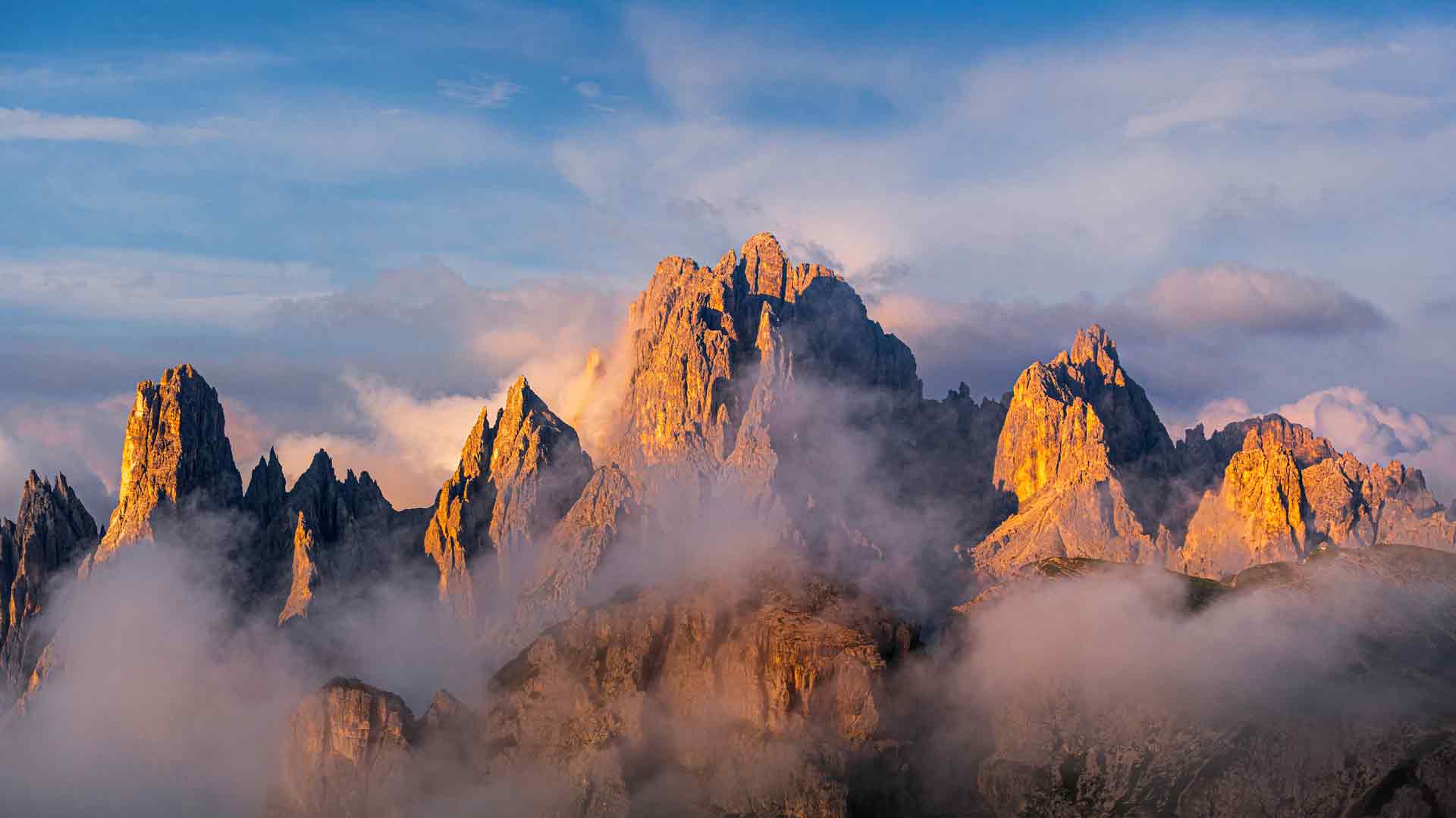 米苏里纳群峰，多洛米蒂山脉，威尼托大区，意大利